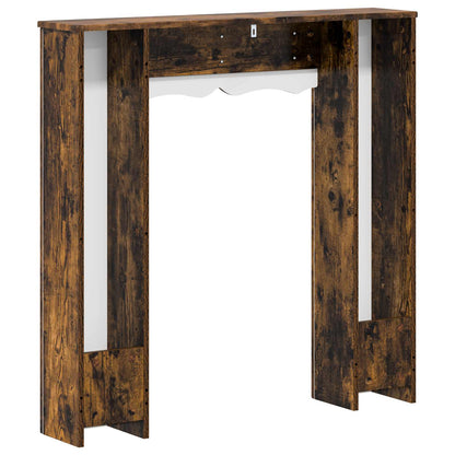 vidaXL Fireplace Surround Smoked Oak 102 x 20 x 102 cm Engineered Wood