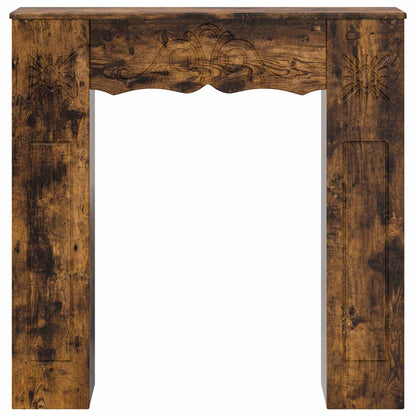 vidaXL Fireplace Surround Smoked Oak 102 x 20 x 102 cm Engineered Wood