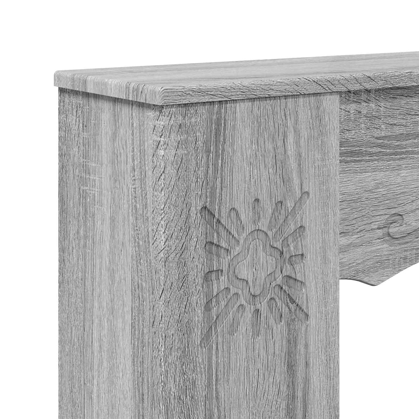 vidaXL Fireplace Surround Grey Sonoma 102 x 20 x 102 cm