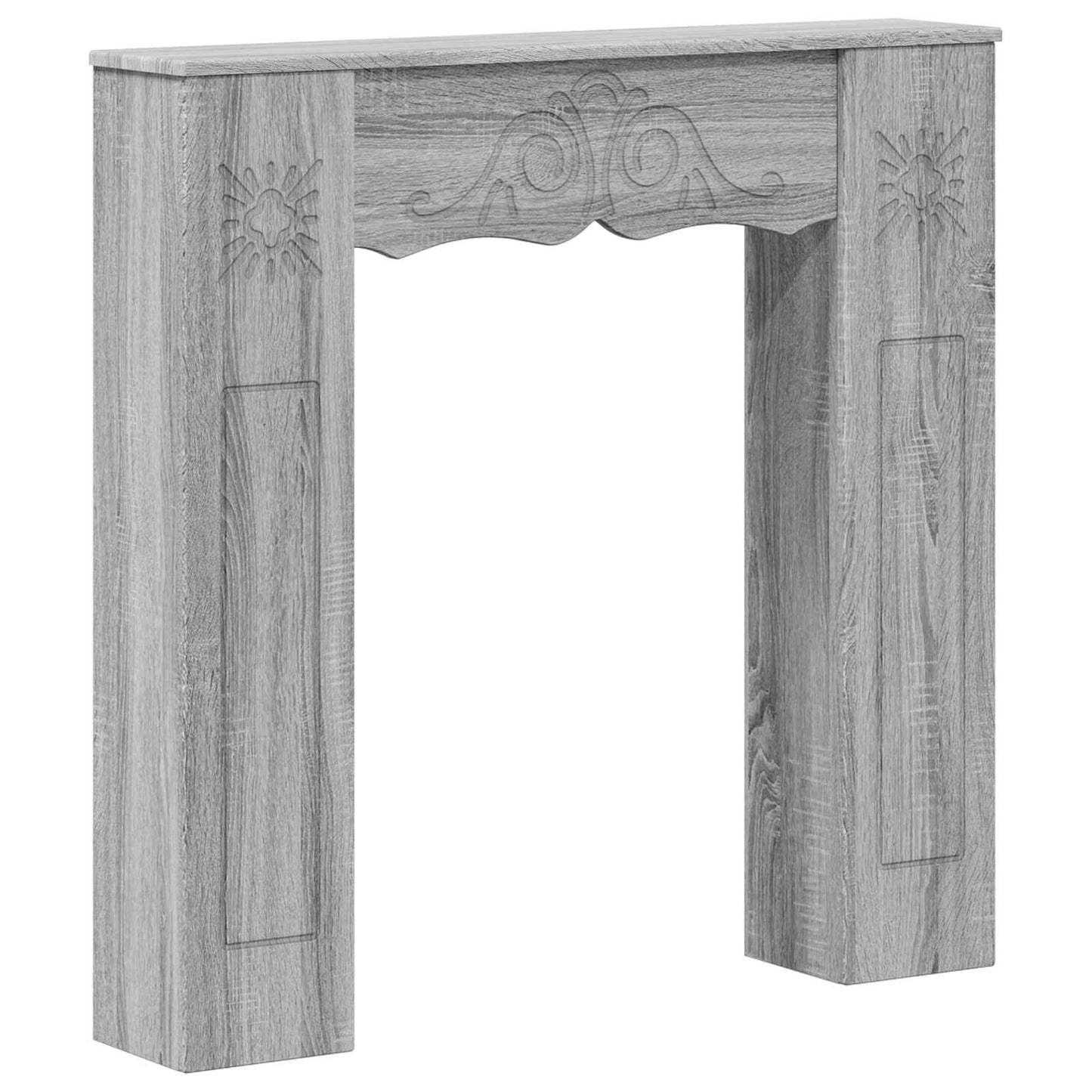vidaXL Fireplace Surround Grey Sonoma 102 x 20 x 102 cm