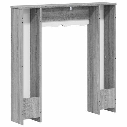 vidaXL Fireplace Surround Grey Sonoma 102 x 20 x 102 cm