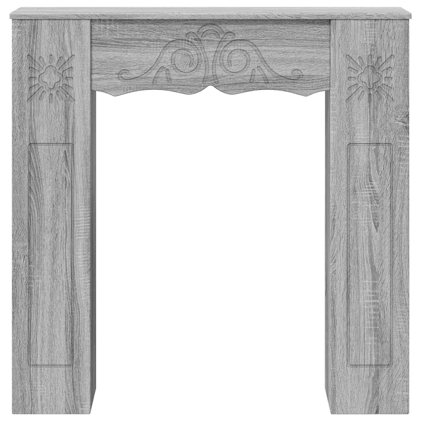 vidaXL Fireplace Surround Grey Sonoma 102 x 20 x 102 cm