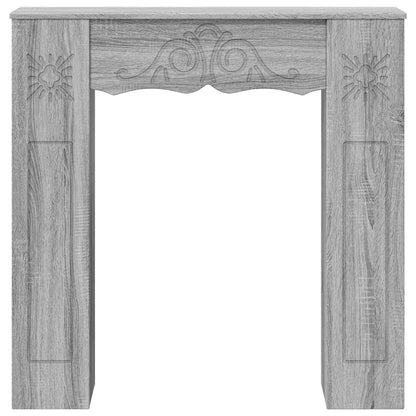 vidaXL Fireplace Surround Grey Sonoma 102 x 20 x 102 cm