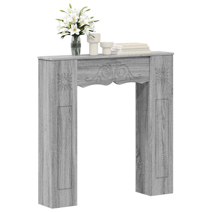 vidaXL Fireplace Surround Grey Sonoma 102 x 20 x 102 cm