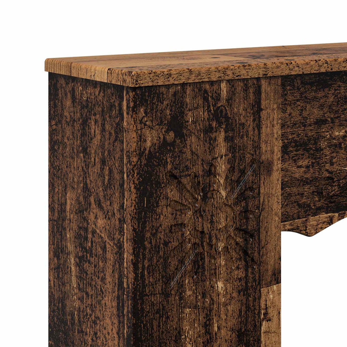 vidaXL Fireplace Surround Old Wood 102 x 20 x 102 cm Engineered Wood