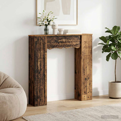 vidaXL Fireplace Surround Old Wood 102 x 20 x 102 cm Engineered Wood
