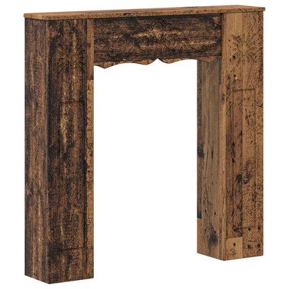 vidaXL Fireplace Surround Old Wood 102 x 20 x 102 cm Engineered Wood