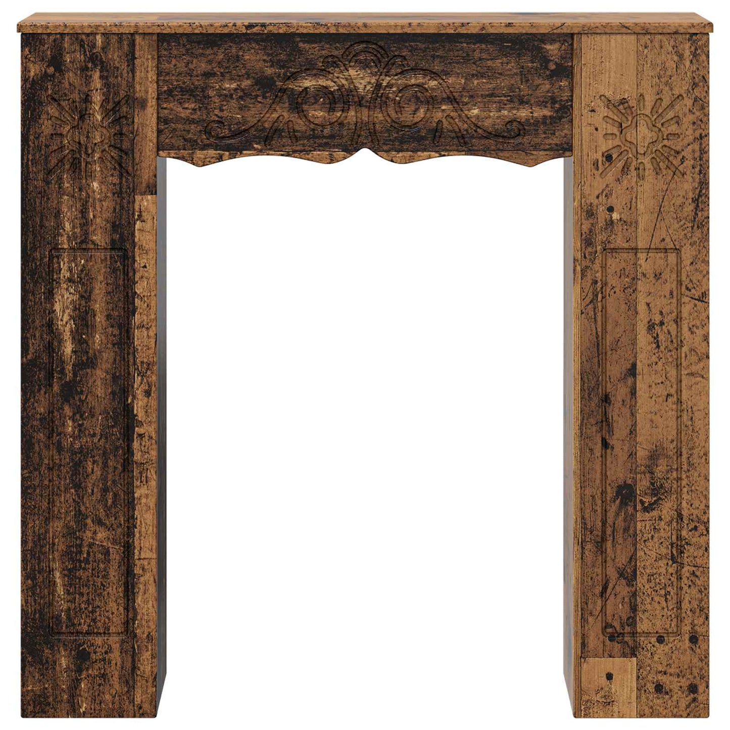 vidaXL Fireplace Surround Old Wood 102 x 20 x 102 cm Engineered Wood