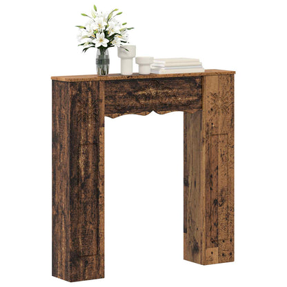 vidaXL Fireplace Surround Old Wood 102 x 20 x 102 cm Engineered Wood