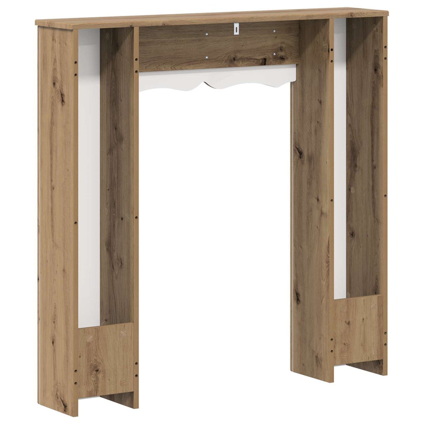 vidaXL Fireplace Surround Artisan Oak 102 x 20 x 102 cm