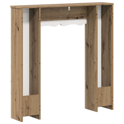 vidaXL Fireplace Surround Artisan Oak 102 x 20 x 102 cm