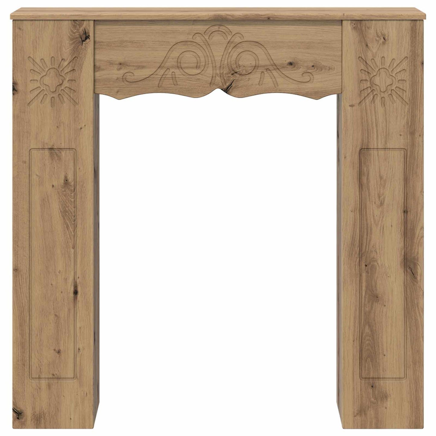 vidaXL Fireplace Surround Artisan Oak 102 x 20 x 102 cm
