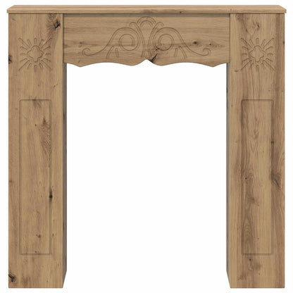 vidaXL Fireplace Surround Artisan Oak 102 x 20 x 102 cm