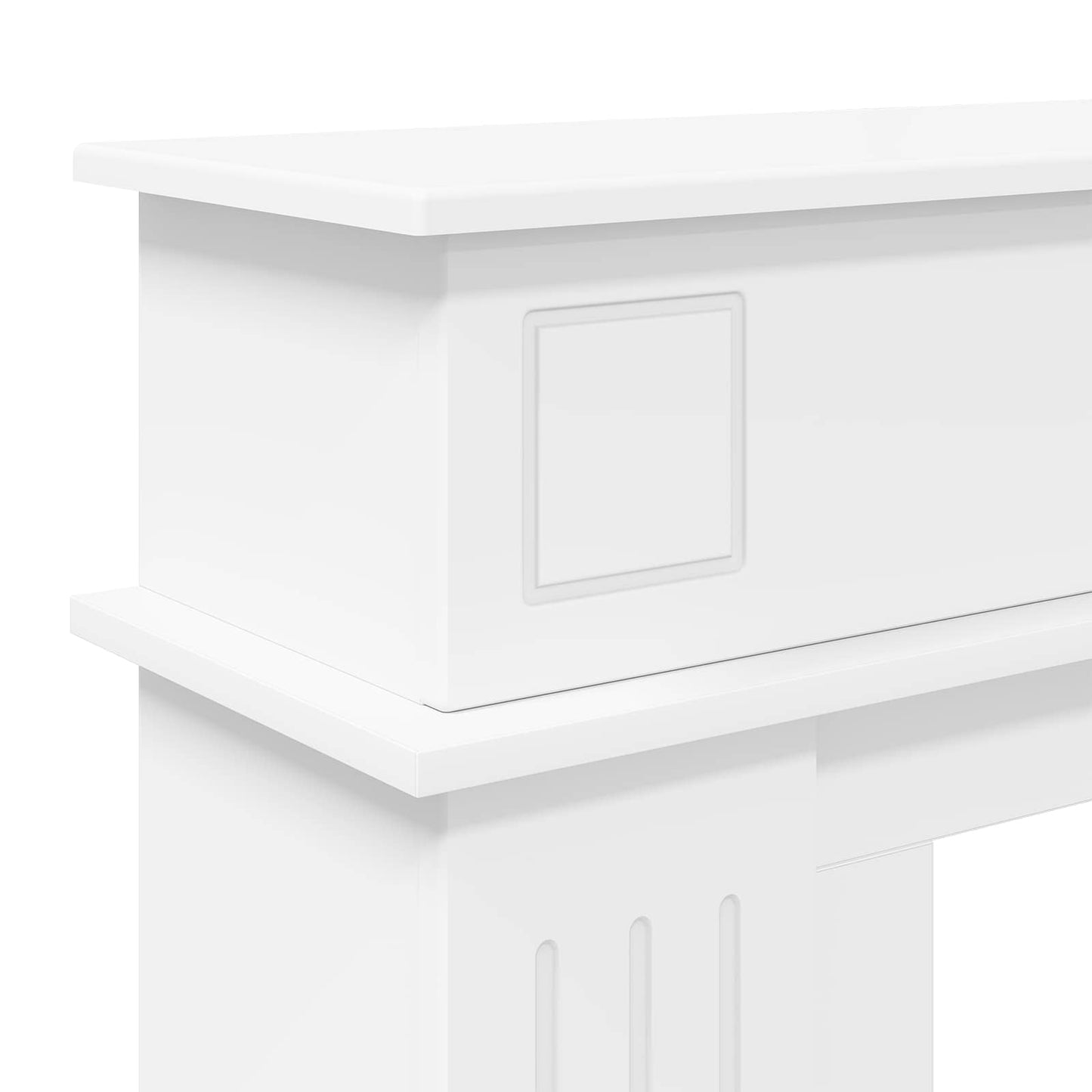 vidaXL Fireplace Surround White 102 x 26 x 100 cm Engineered Wood