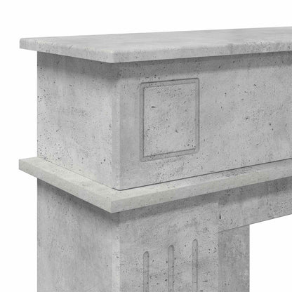 vidaXL Fireplace Surround Concrete Grey 102 x 26 x 100 cm