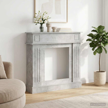 vidaXL Fireplace Surround Concrete Grey 102 x 26 x 100 cm