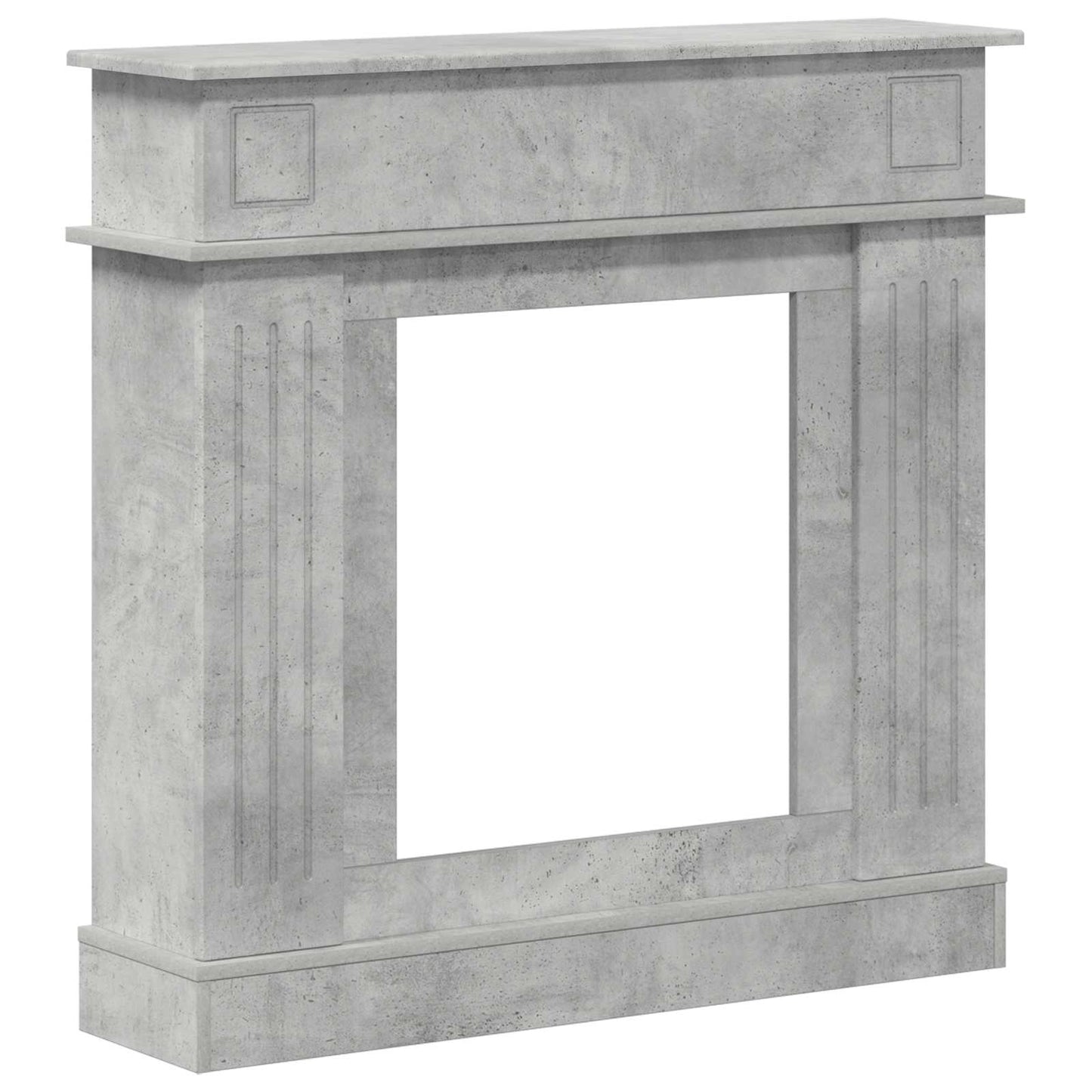 vidaXL Fireplace Surround Concrete Grey 102 x 26 x 100 cm