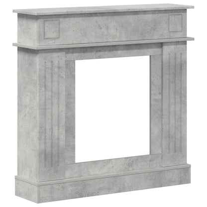 vidaXL Fireplace Surround Concrete Grey 102 x 26 x 100 cm