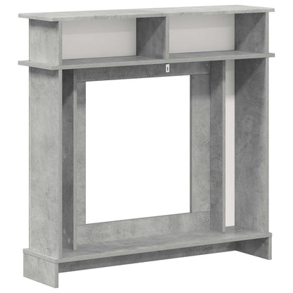 vidaXL Fireplace Surround Concrete Grey 102 x 26 x 100 cm