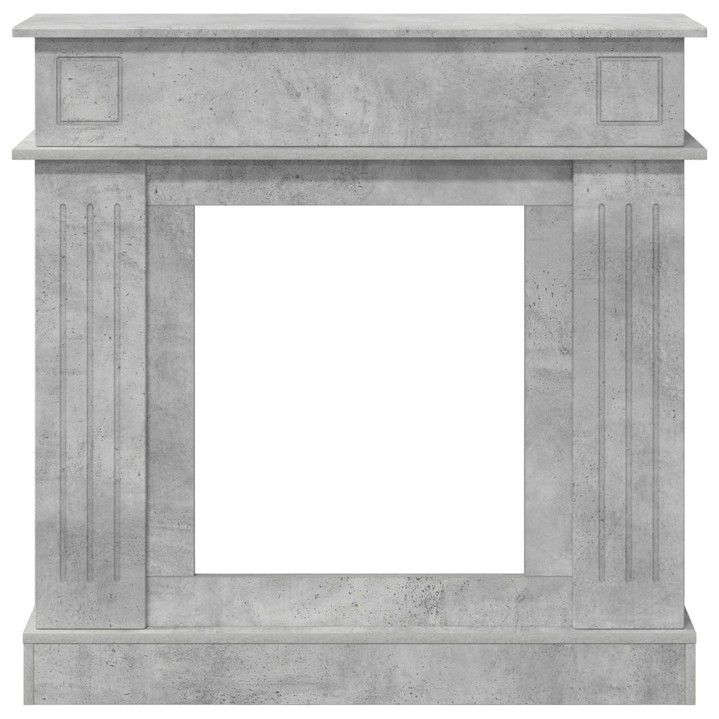 vidaXL Fireplace Surround Concrete Grey 102 x 26 x 100 cm