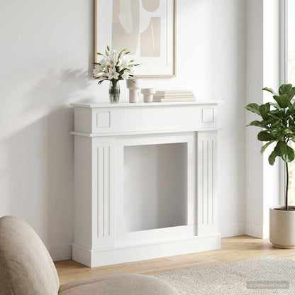 vidaXL Fireplace Surround Gloss White 102 x 26 x 100 cm