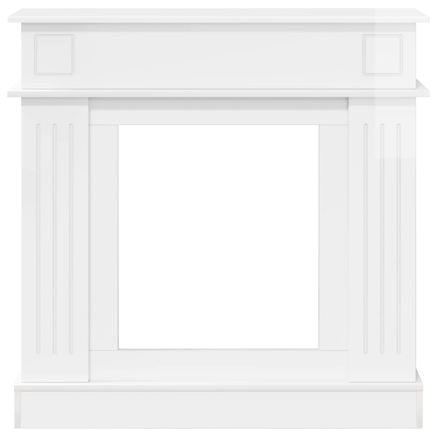 vidaXL Fireplace Surround Gloss White 102 x 26 x 100 cm