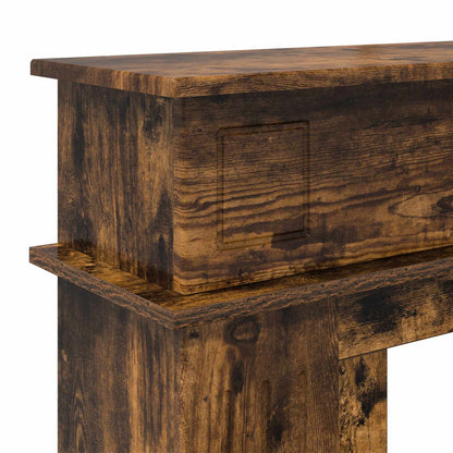 vidaXL Fireplace Surround Smoked Oak 102 x 26 x 100 cm Engineered Wood