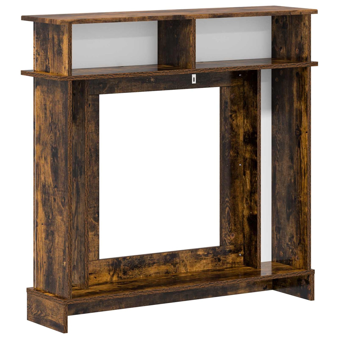 vidaXL Fireplace Surround Smoked Oak 102 x 26 x 100 cm Engineered Wood