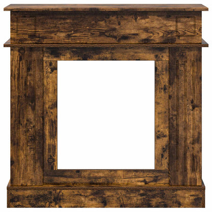 vidaXL Fireplace Surround Smoked Oak 102 x 26 x 100 cm Engineered Wood