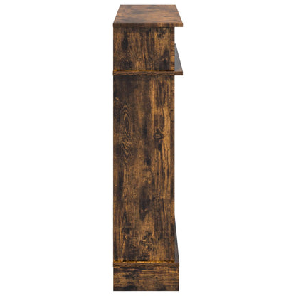 vidaXL Fireplace Surround Smoked Oak 102 x 26 x 100 cm Engineered Wood