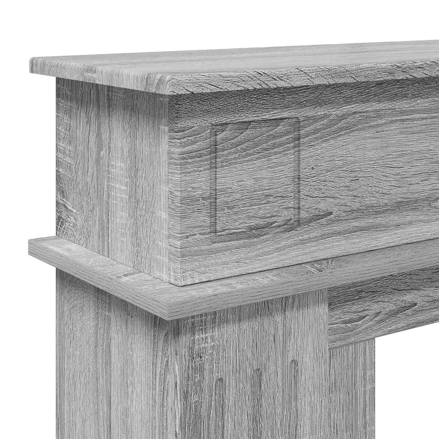 vidaXL Fireplace Surround Grey Sonoma 102 x 26 x 100 cm