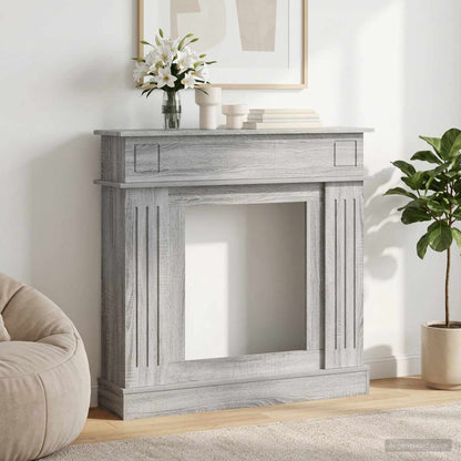 vidaXL Fireplace Surround Grey Sonoma 102 x 26 x 100 cm