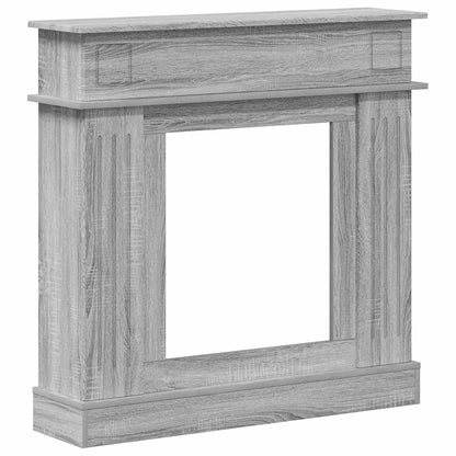vidaXL Fireplace Surround Grey Sonoma 102 x 26 x 100 cm