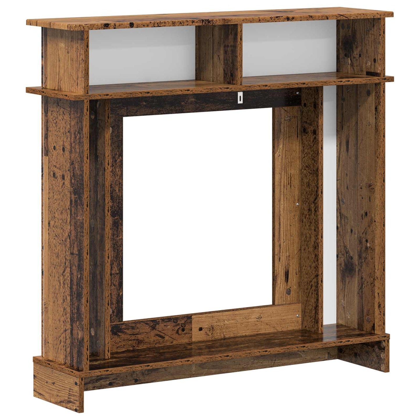 vidaXL Fireplace Surround Old Wood 102 x 26 x 100 cm Engineered Wood