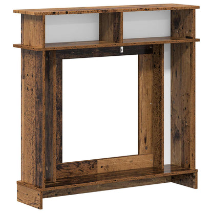 vidaXL Fireplace Surround Old Wood 102 x 26 x 100 cm Engineered Wood