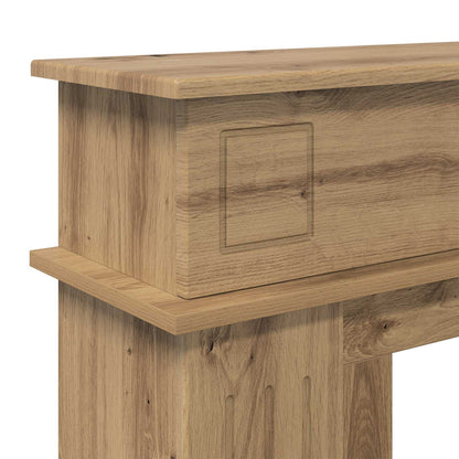 vidaXL Fireplace Surround Artisan Oak 102 x 26 x 100 cm