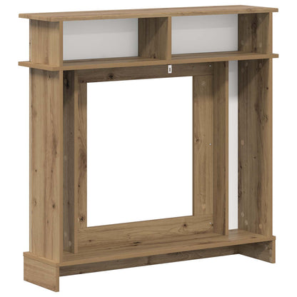 vidaXL Fireplace Surround Artisan Oak 102 x 26 x 100 cm