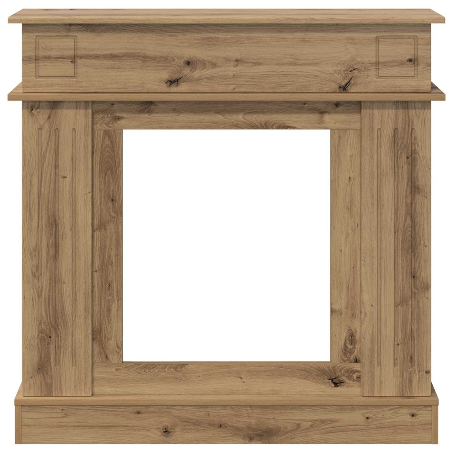 vidaXL Fireplace Surround Artisan Oak 102 x 26 x 100 cm