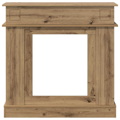 vidaXL Fireplace Surround Artisan Oak 102 x 26 x 100 cm