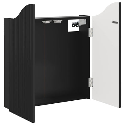vidaXL Dartboard Cabinet Black 56 x 12 x 63 cm Engineered Wood