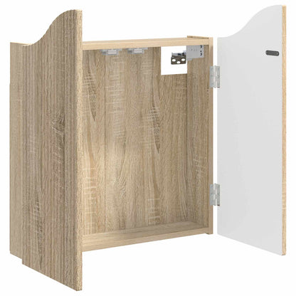 vidaXL Dartboard Cabinet Sonoma Oak 56 x 12 x 63 cm Engineered Wood