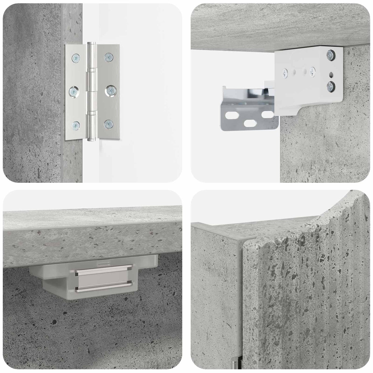 vidaXL Dartboard Cabinet Concrete Grey 56 x 12 x 63 cm Engineered Wood