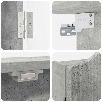 vidaXL Dartboard Cabinet Concrete Grey 56 x 12 x 63 cm Engineered Wood