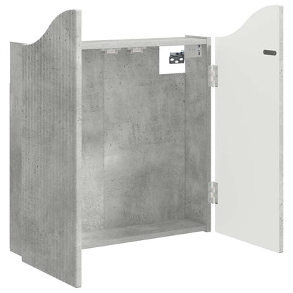 vidaXL Dartboard Cabinet Concrete Grey 56 x 12 x 63 cm Engineered Wood