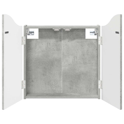 vidaXL Dartboard Cabinet Concrete Grey 56 x 12 x 63 cm Engineered Wood