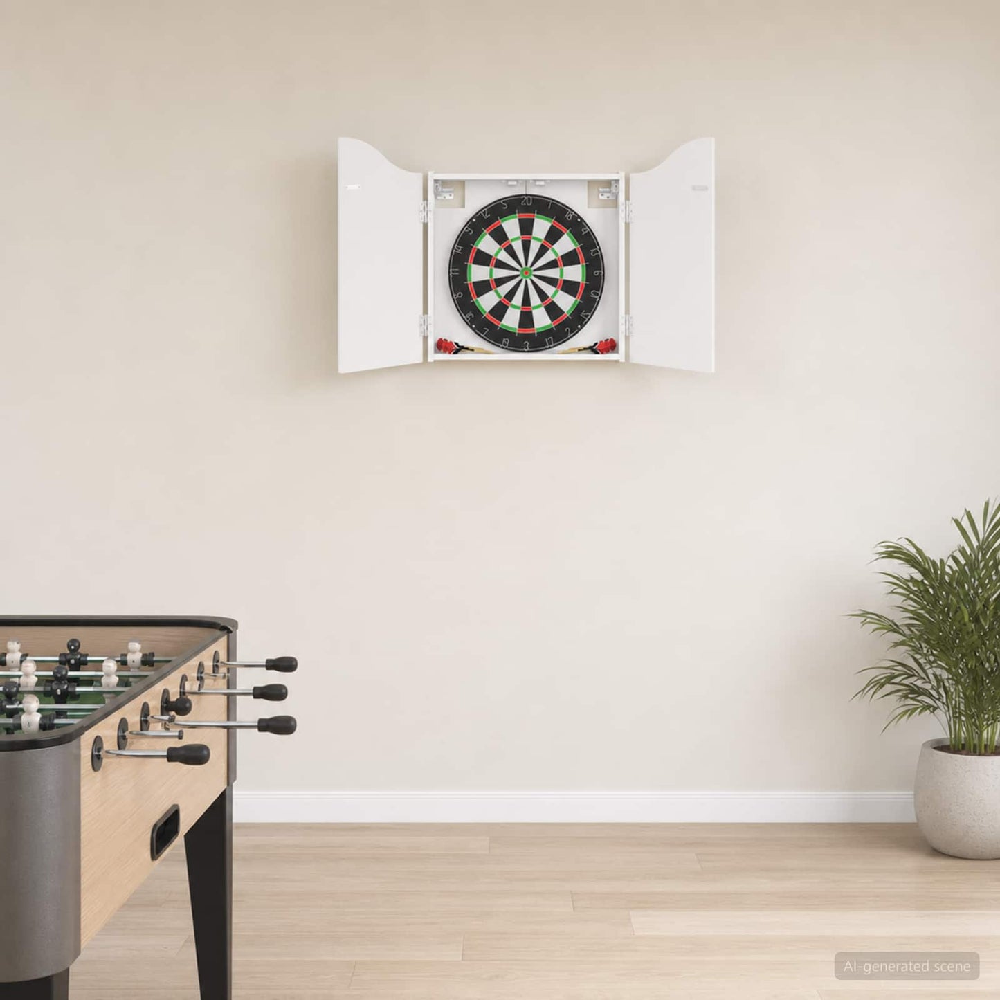vidaXL Dartboard Cabinet High Gloss White 56 x 12 x 63 cm
