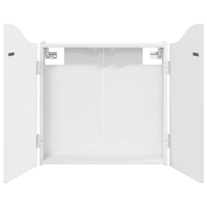 vidaXL Dartboard Cabinet Gloss White 56 x 12 x 63 cm Engineered Wood