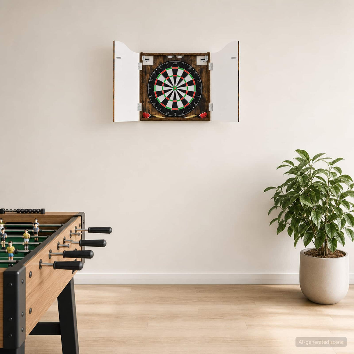 vidaXL Dartboard Cabinet Smoked Oak 56 x 12 x 63 cm Engineered Wood