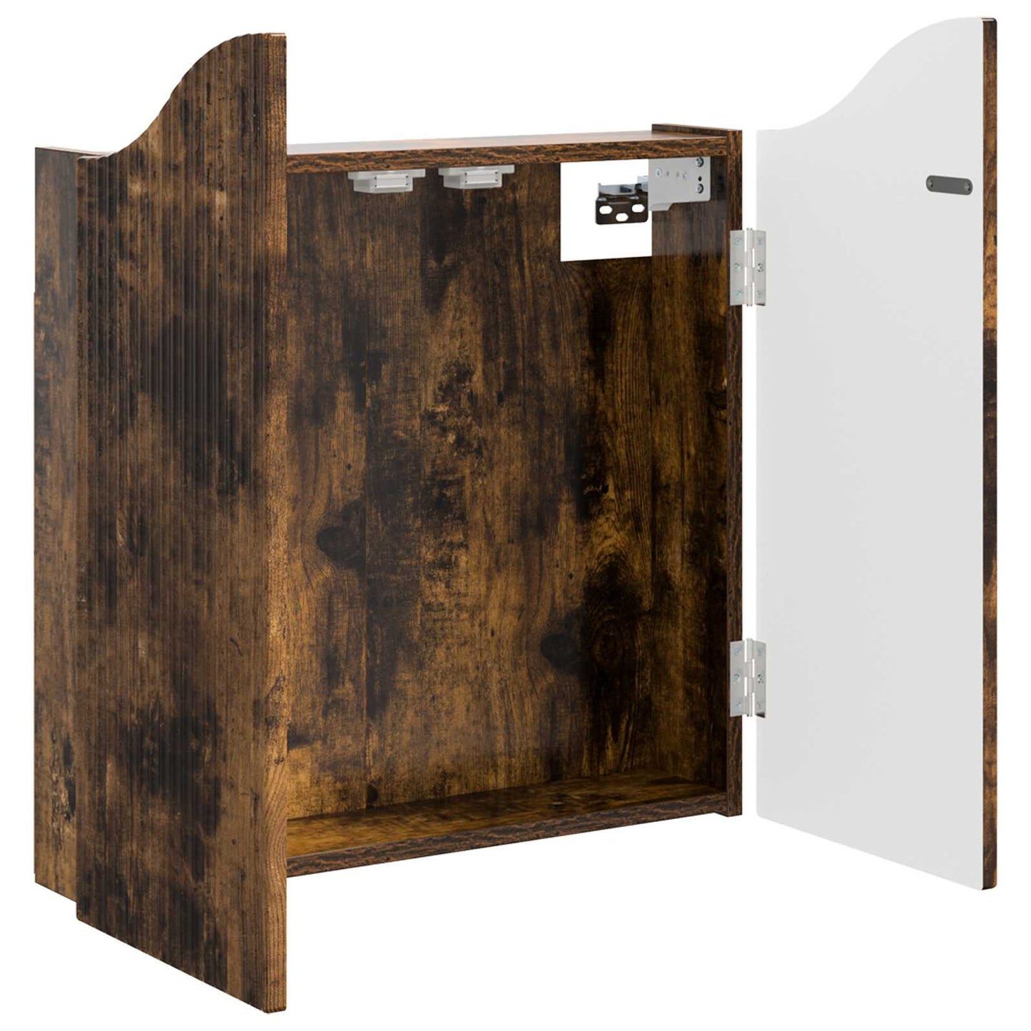vidaXL Dartboard Cabinet Smoked Oak 56 x 12 x 63 cm Engineered Wood