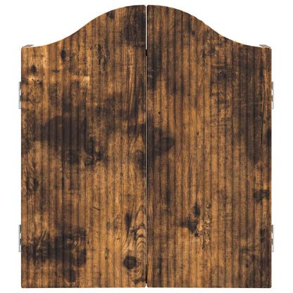 vidaXL Dartboard Cabinet Smoked Oak 56 x 12 x 63 cm Engineered Wood